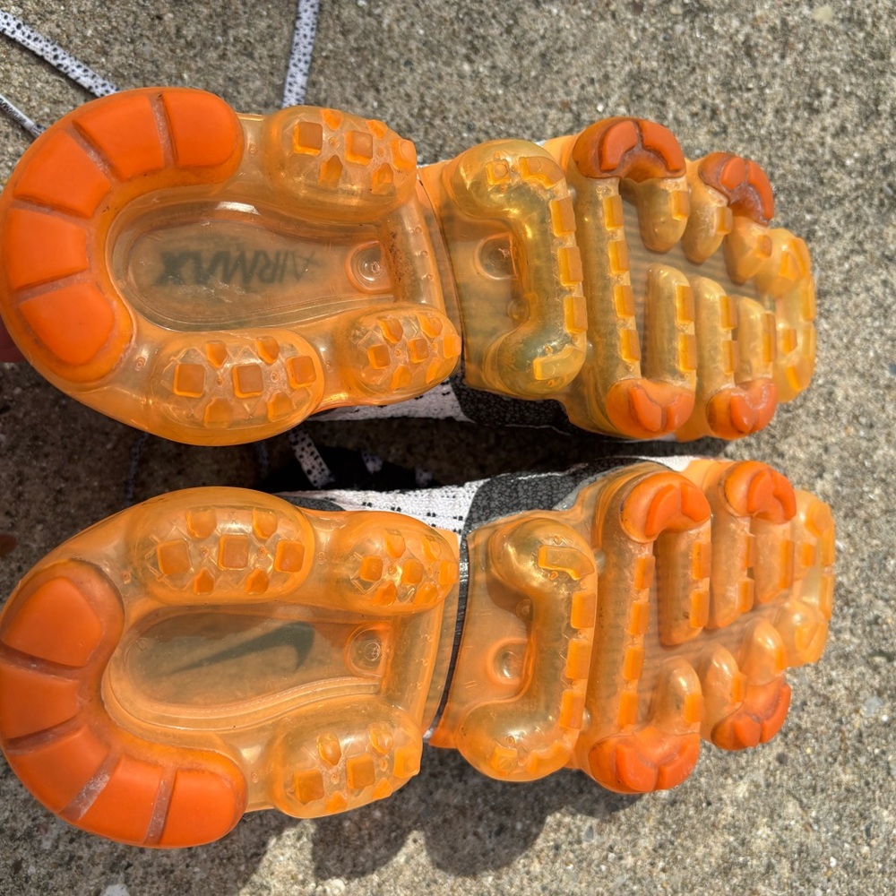 Nike Kids Black and Orange Air VaporMax Sneakers - Picture 7 of 7
